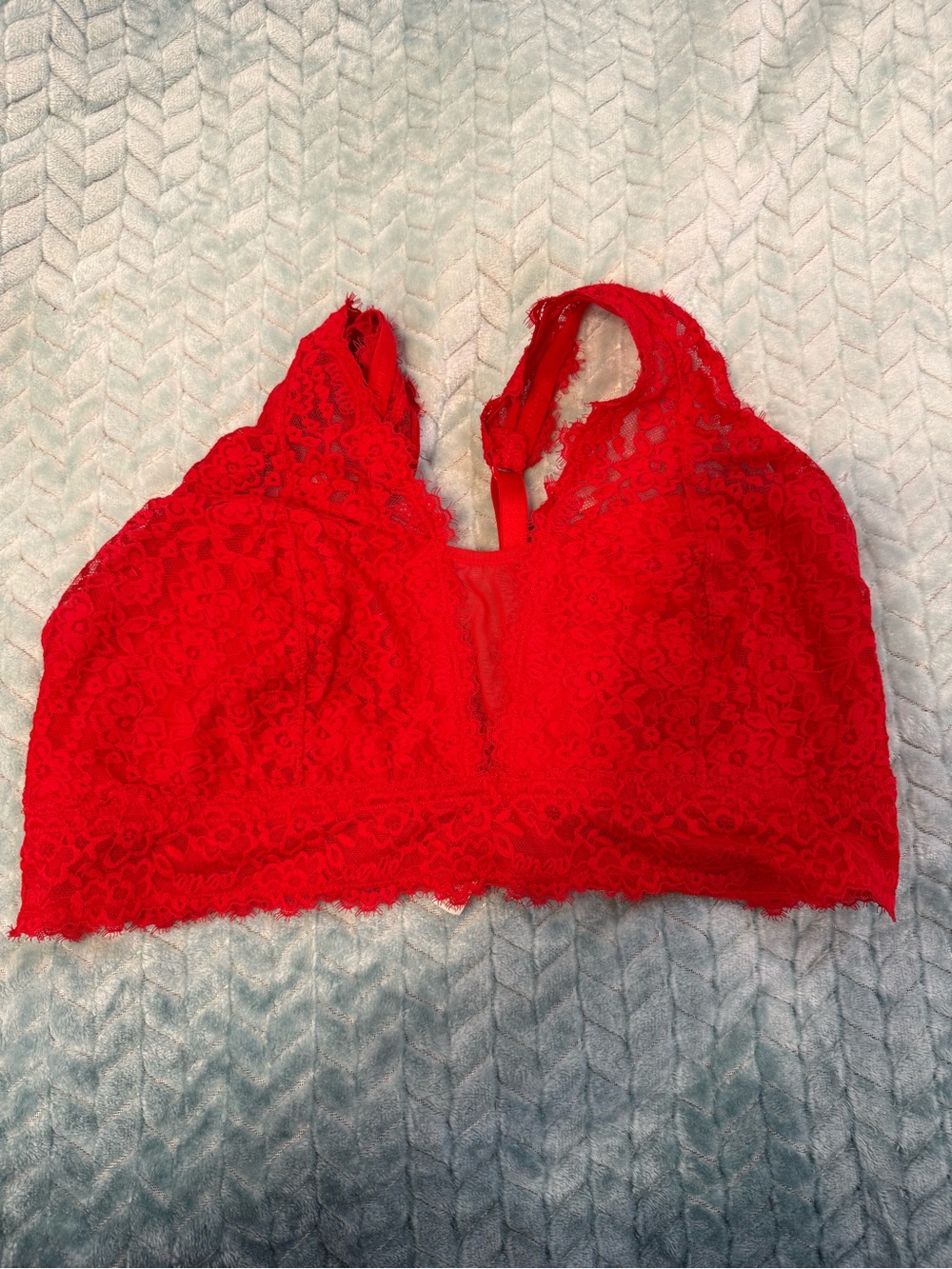 Aerie Lace Bralette in Red - Women's Intimates